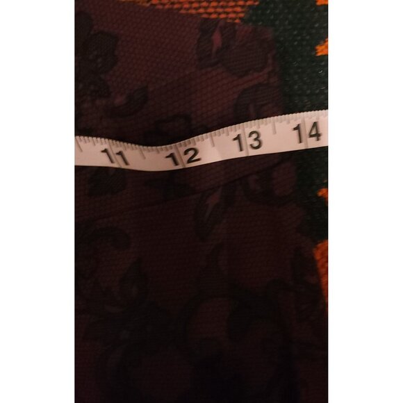 Torrid Women's Floral-Print Textured Burgundy Leggings Size 00 - Picture 5 of 9